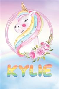 Kylie: Kylie's Unicorn Personal Custom Named Diary Planner Calendar Notebook Journal 6x9 Personalized Customized Gift For Someone Who's Surname is Kylie Or