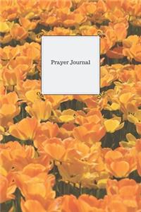 Prayer Journal Book // Flower Background, 6x9 in, 100 pages.
