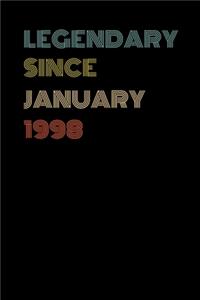 Legendary Since January 1998 - Birthday Gift For 21 Year Old Men and Women Born in January