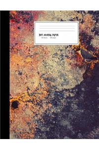 Blue Rusty Industrial Bullet Dot Grid Journal Paper Notebook, 8.5 x 11