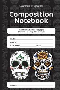 Day of the Dead Halloween Theme Composition Notebook