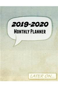 2019-2020 Monthly Planner