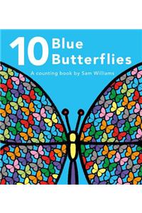 10 Blue Butterflies