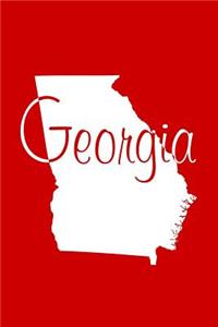 Georgia - Red Lined Notebook with Margins