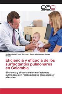 Eficiencia y eficacia de los surfactantes pulmonares en Colombia