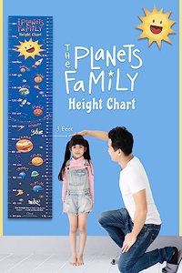 The Planets Family Height Chart: Growth Chart With Measuring Ruler and Stick-on Tape
