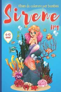Sirene Album da colorare per bambini 6-10 anni