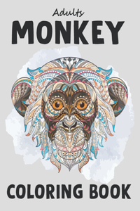 Adults Monkey Coloring Book