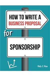How To Write A Business Proposal For Sponsorship