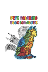 Pets coloring book for adults