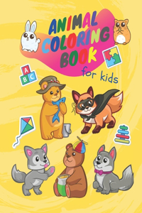 Animal coloring book for kids