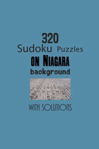 320 Sudoku Puzzles on Niagara background with solutions