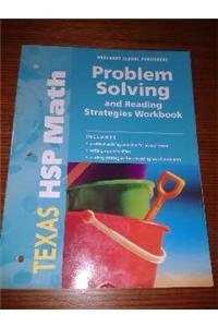 Harcourt School Publishers Math Texas: Problem Solving/Reading Strategies Workbook Student Edition Grade 1