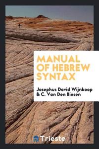 Manual of Hebrew syntax