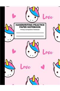 Handwriting Practice Paper Notebook Primary Composition Notebook
