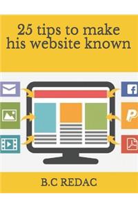 25 tips to make his website known