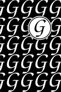 Monogram Letter G In Black And White