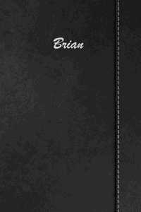 Brian: Weekly Meal Planner Simulated Black Leather Track And Plan Your Meals 52 Week Food Planner / Diary / Log / Journal / Calendar Meal Prep And Planning