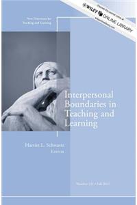 Interpersonal Boundaries in Teaching and Learning