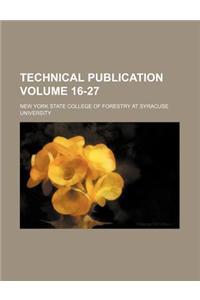 Technical Publication Volume 16-27