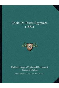 Choix de Textes Egyptiens (1883)