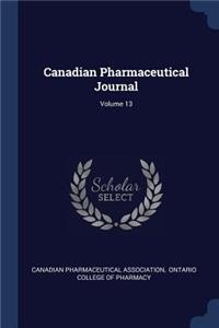 Canadian Pharmaceutical Journal; Volume 13