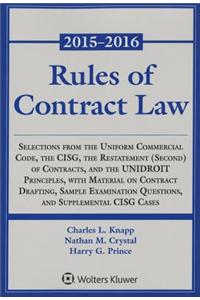 Rules of Contract Law, 2015-2016 Statutory Supplement