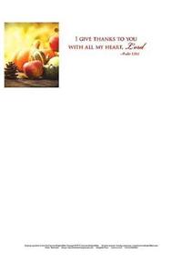 I Give Thanks Thanksgiving Letterhead (Pkg of 50)