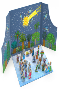 Birth of Jesus Advent Calendar and Nativity Scene