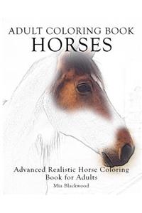 Adult Coloring Book Horses