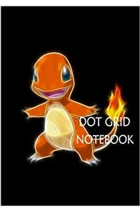 Dot Grid Notebook Pokemon Chamander: 110 Dot Grid Pages