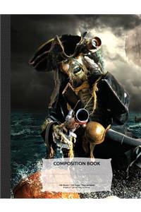 Ghost Pirate Composition Notebook, Narrow Ruled