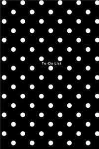 To Do List - White Polka Dot Daily Task List