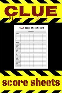 Clue score sheets