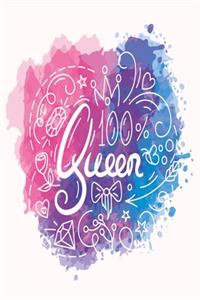 100 % Queen blue pink Version