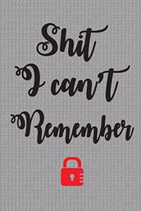 Shit I can't remember