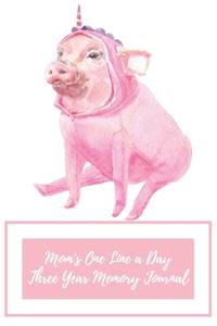 Mom's One Line a Day Three Year Memory Journal