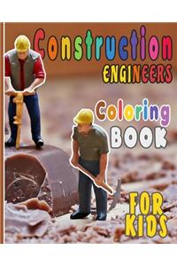 Construction Engineers Coloring Book For Kids