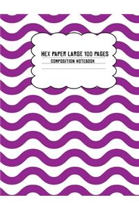 Hex Paper Large 100 Page Composition Notebook