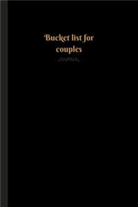 Bucket List for Couples Journal