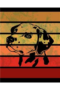 Dalmatian Retro Stripes Notebook