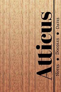 Manly Masculine Notebook with Personalized Monogram Atticus