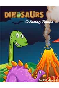 Dinosaurs Coloring Books For Kids Ages 4-8