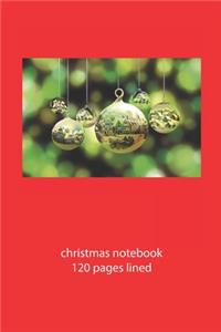christmas notebook 120 pages lined