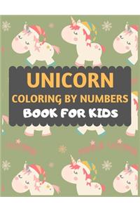 Unicorn Coloring By Numbers Book For Kids