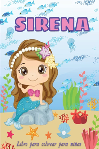Sirena Libro Para Colorear Para Niñas