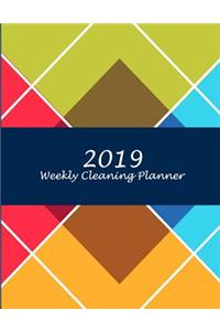 2019 Weekly Cleaning Planner: Colorful Triangle, 2019 Weekly Cleaning Checklist, Household Chores List, Cleaning Routine Weekly Cleaning Checklist 8.5