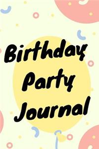 Birthday Party Journal