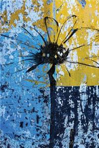 Peeling Paint and a Daisy - Lined Notebook