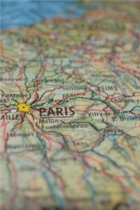 Nice Close Up of Paris, France on the Map Journal